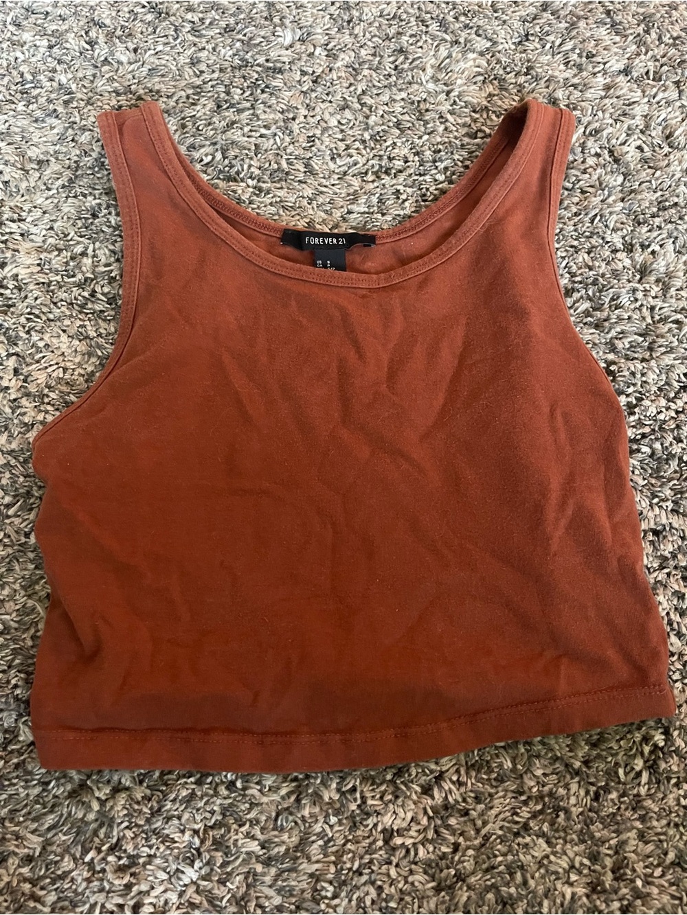 Forever 21 Rust Orange Cropped Tank